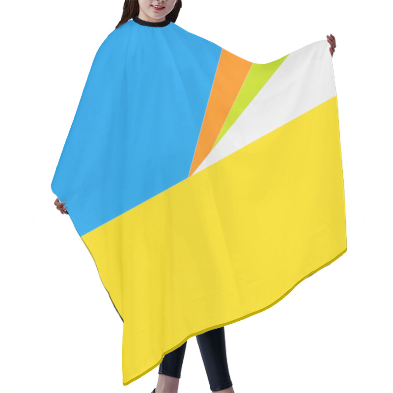 Personality  Simple Blue, Yellow, Orange, White And Green Polygonal Background Hair Cutting Cape