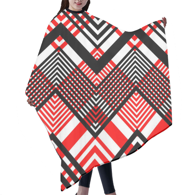 Personality  Seamless Tartan Pattern Hair Cutting Cape