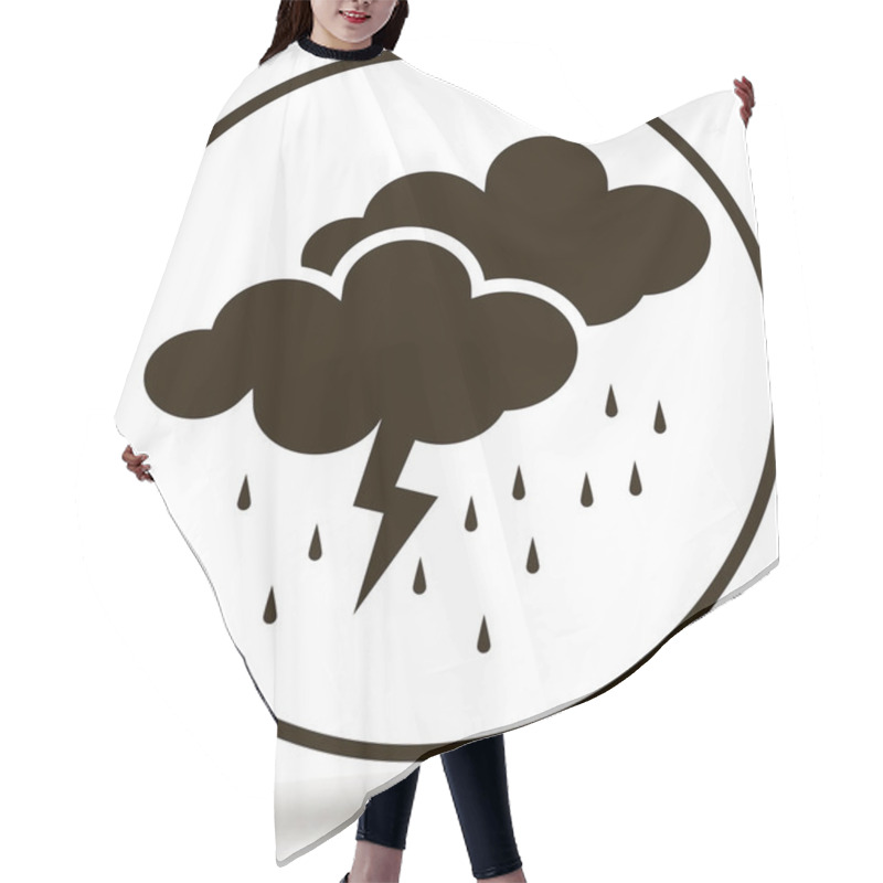 Personality  Weather Forecast. Clouds Of Rain And Thunder. Cloud Thunderstorm Hair Cutting Cape