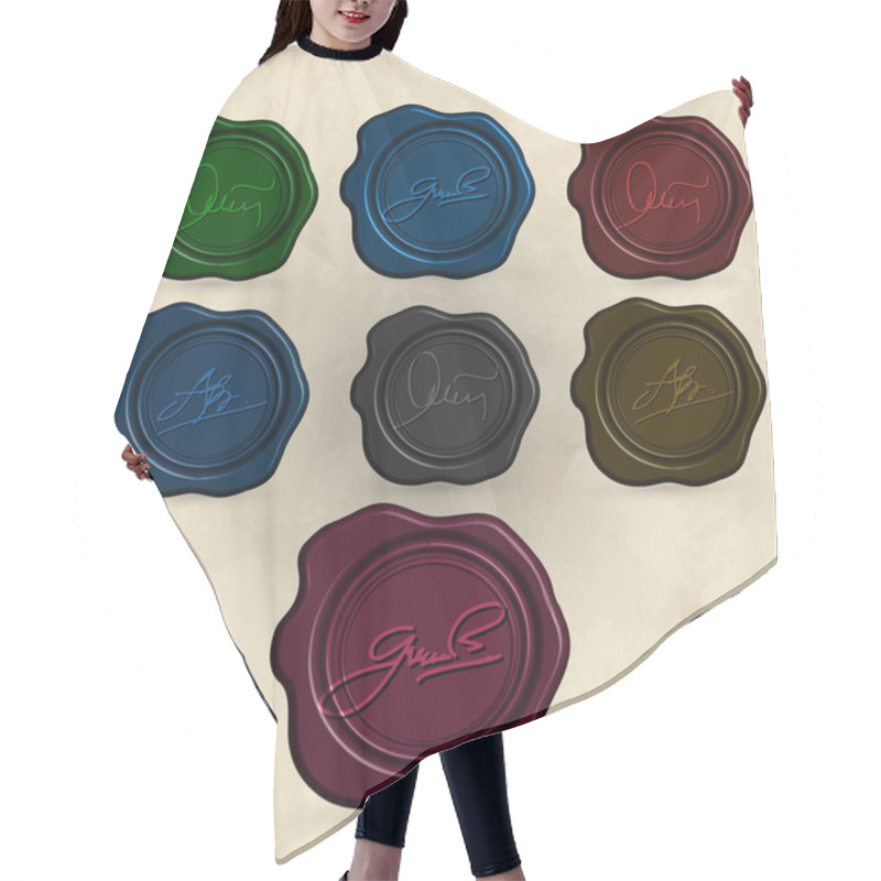 Personality  Sealing Wax Stamps Hair Cutting Cape