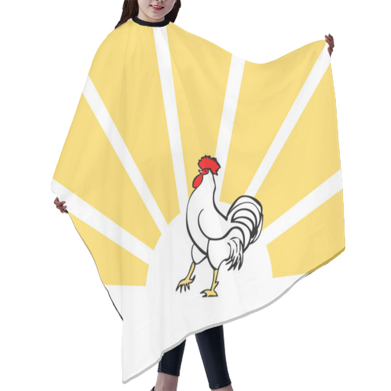 Personality  Cock Bird Card, Morning Hair Cutting Cape