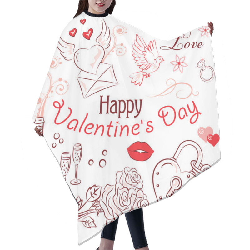 Personality  Valentines Day Set Hair Cutting Cape