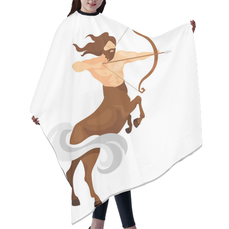 Personality  Centaurus Flat Vector Illustration. Half-man, Half-horse Archer. Greek Mythology. Fantastical Warrior. Mythological Creature Attack. Sagittarius Isolated Cartoon Character On White Background Hair Cutting Cape