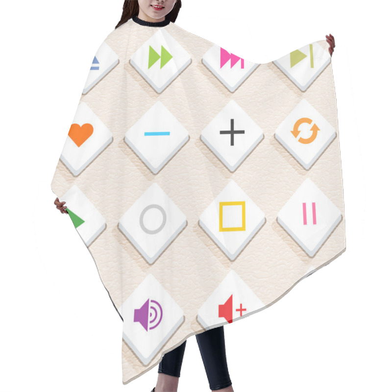 Personality  16 Media Sign Icon Hair Cutting Cape