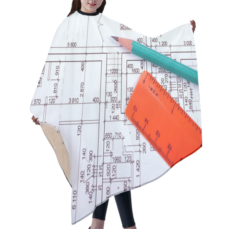 Personality  Renovation Blueprint Hair Cutting Cape