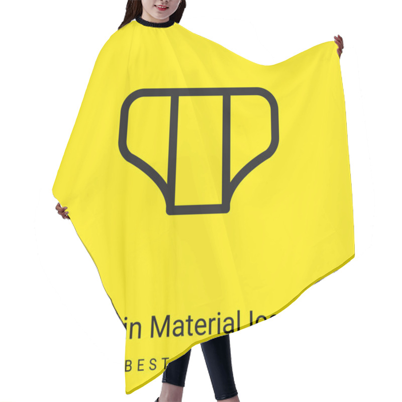 Personality  Baby Diaper Outline Minimal Bright Yellow Material Icon Hair Cutting Cape