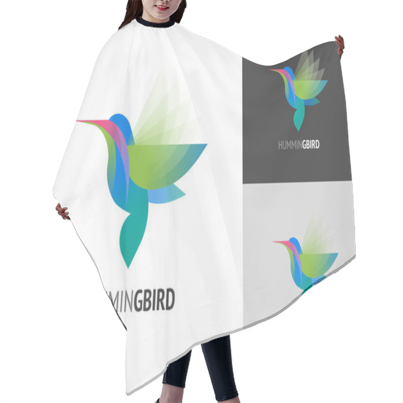 Personality  Tropical Bird - Humming Vector Icon Hair Cutting Cape