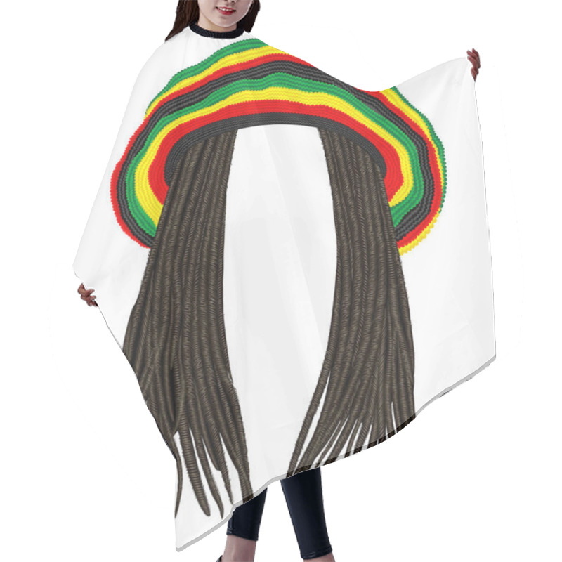 Personality  Jamaican Rasta Hat.Hair Dreadlocks.reggae .funny Avatar Hair Cutting Cape