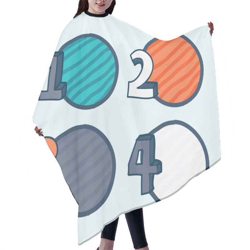 Personality  Numbers Design Hair Cutting Cape