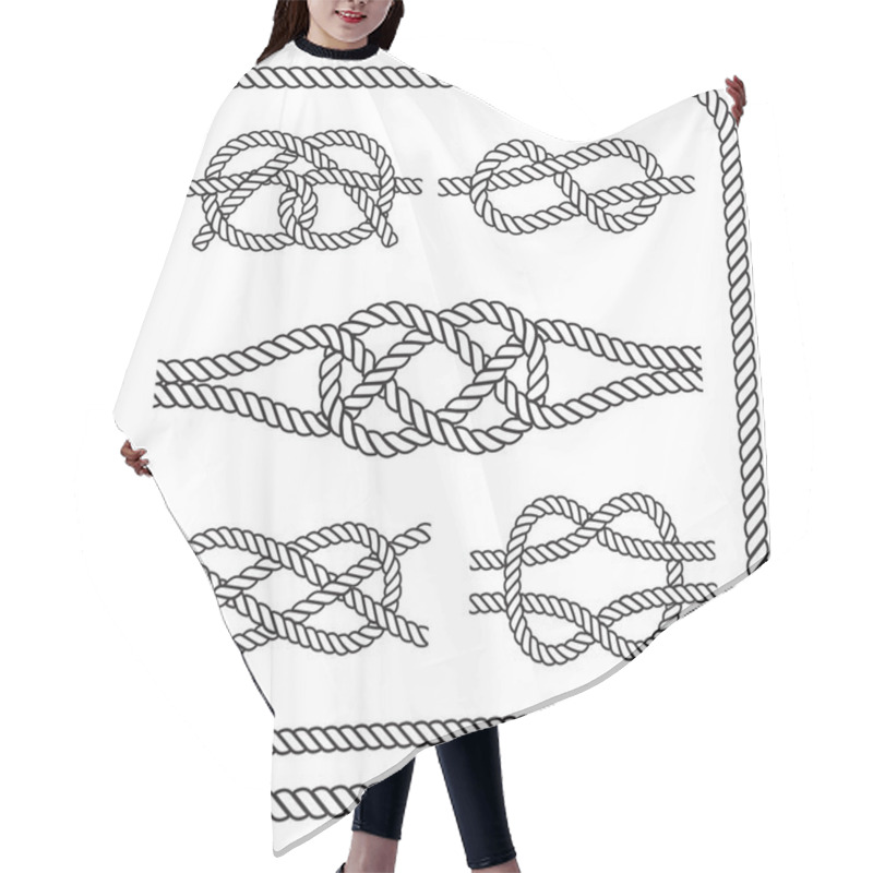 Personality  Nautical Rope Knotes Hair Cutting Cape