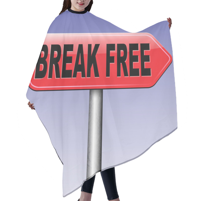 Personality  Break Free Sign Hair Cutting Cape