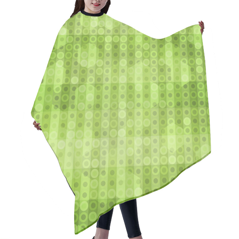 Personality  Abstract Green Circles Seamless Texture Hair Cutting Cape