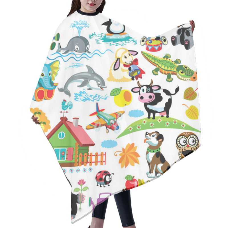 Personality  Set For Kids Hair Cutting Cape