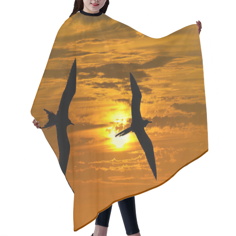 Personality  Birds Flying Silhouette Hair Cutting Cape