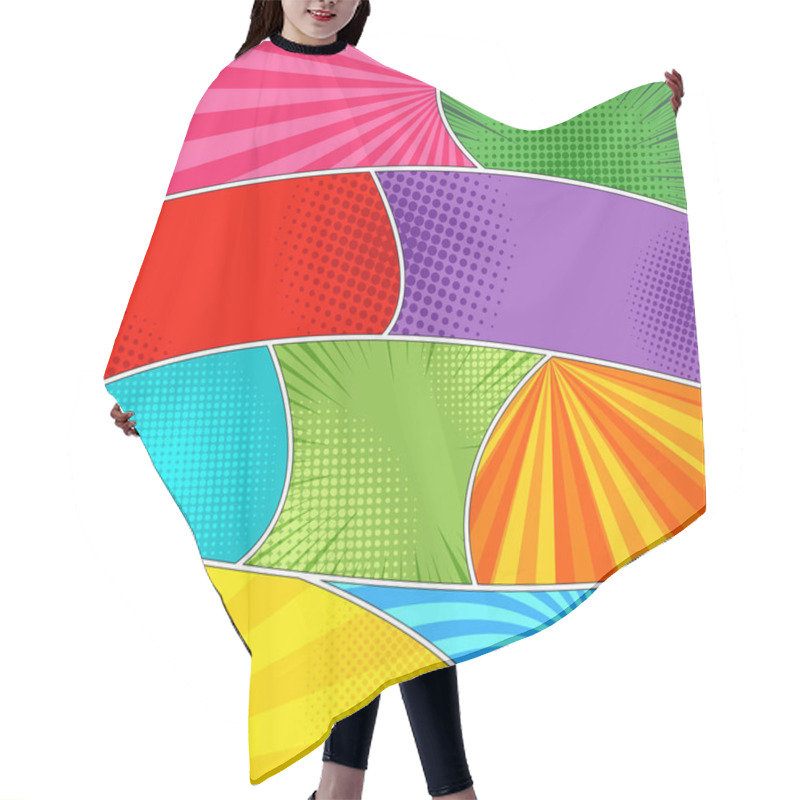 Personality  Comic Book Wavy Backgrounds Set Hair Cutting Cape