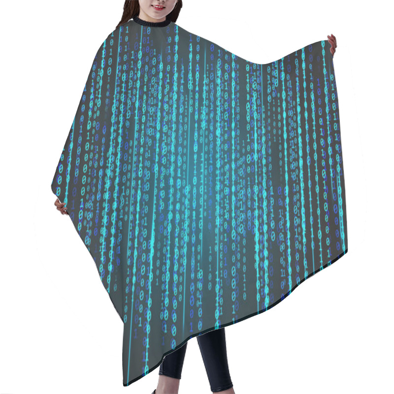 Personality  Binary Code Background Hair Cutting Cape