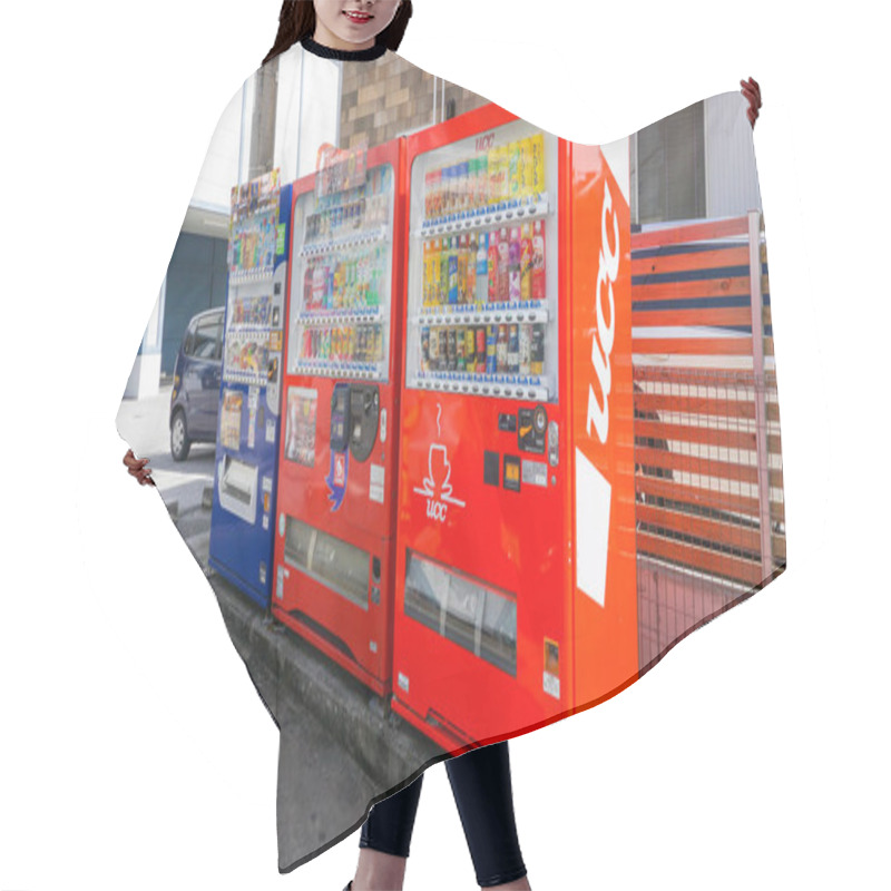 Personality  Okinawa, Japan - April 19, 2017Vending Machines In Okinawa. Japan Has The Highest Number Of Vending Machine Per Capita In The World At About One To Twenty Three People. Hair Cutting Cape