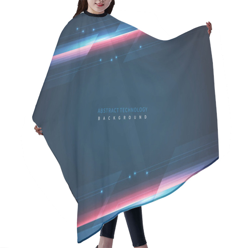 Personality  Abstract Technology Geometric Overlapping Hi Speed Line Movement Design Background With Copy Space For Text. Vector Illustration Hair Cutting Cape