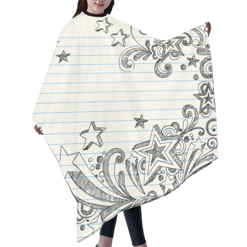 Personality  Stars Sketchy Doodles Design Elements Hair Cutting Cape