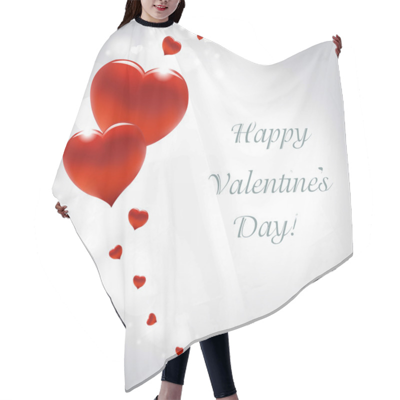 Personality  Valentines Day Card With Hearts Hair Cutting Cape