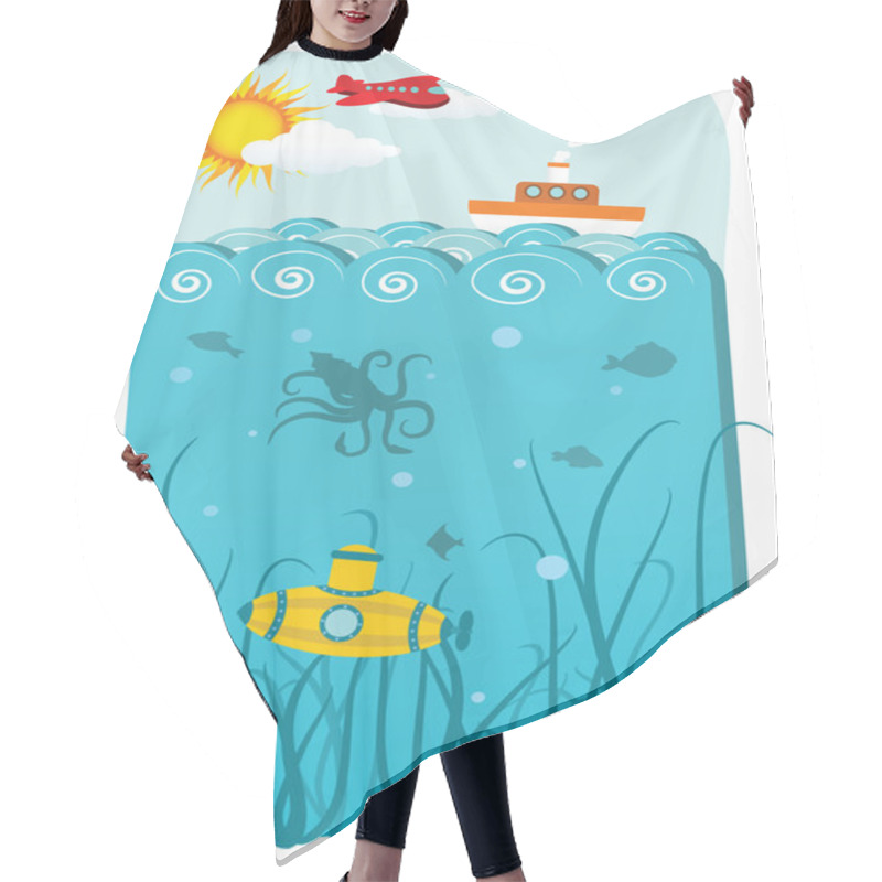 Personality  Ocean Hair Cutting Cape