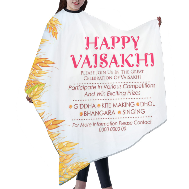 Personality  Happy Vaisakhi Punjabi Spring Harvest Festival Of Sikh Celebration Background Hair Cutting Cape