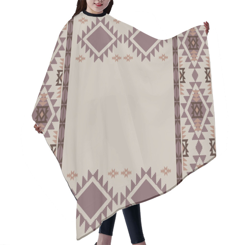 Personality  Geometric Background In Aztec Style Hair Cutting Cape