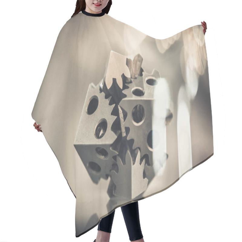 Personality  Selective Laser Melting. Object Printed On Metal 3d Printer Clos Hair Cutting Cape