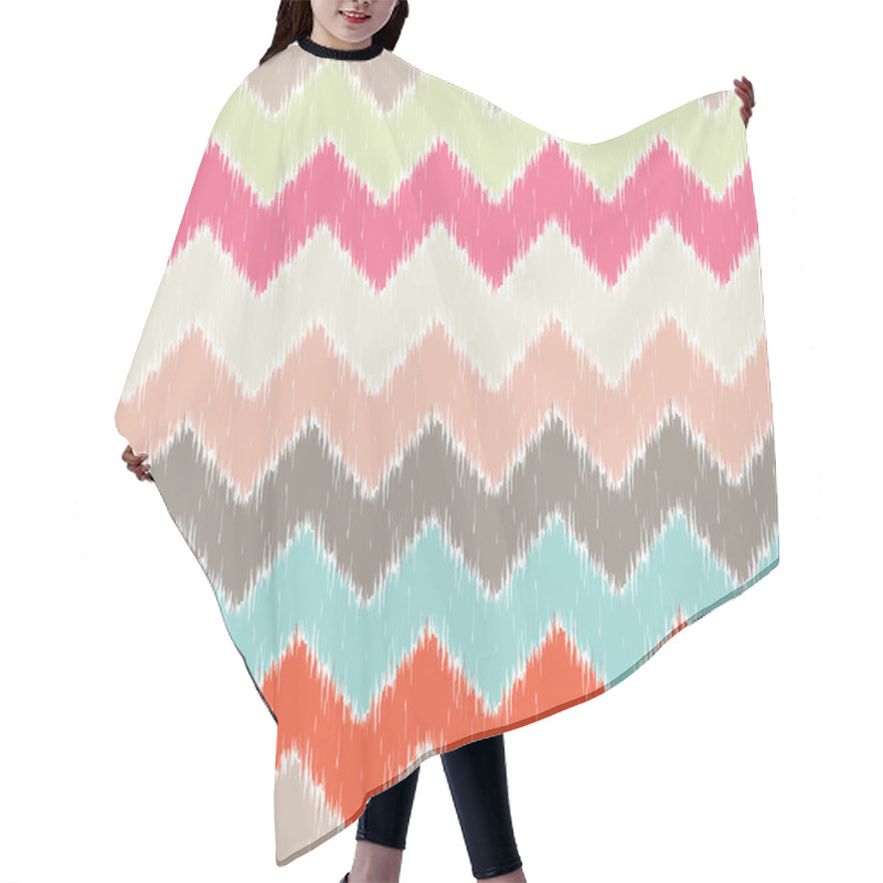 Personality  Vector Seamless Ikat Pattern Hair Cutting Cape