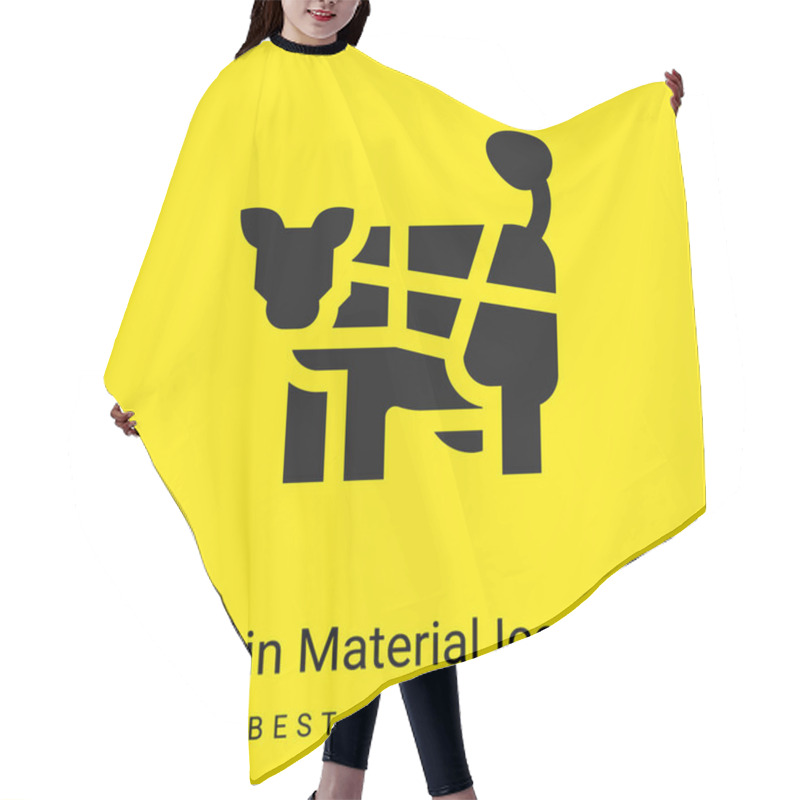 Personality  Beef Minimal Bright Yellow Material Icon Hair Cutting Cape