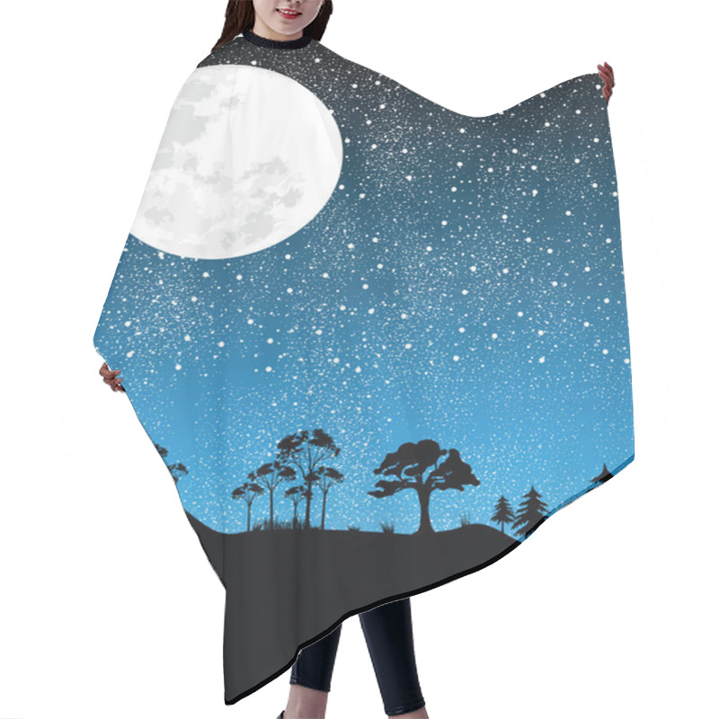 Personality  Night Vector Hair Cutting Cape