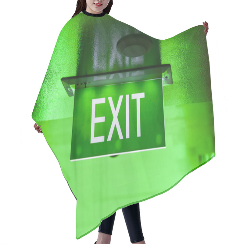 Personality  Exit Sign Hair Cutting Cape