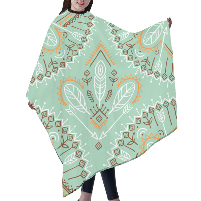 Personality  Pattern With Ethnic Arrows Hair Cutting Cape