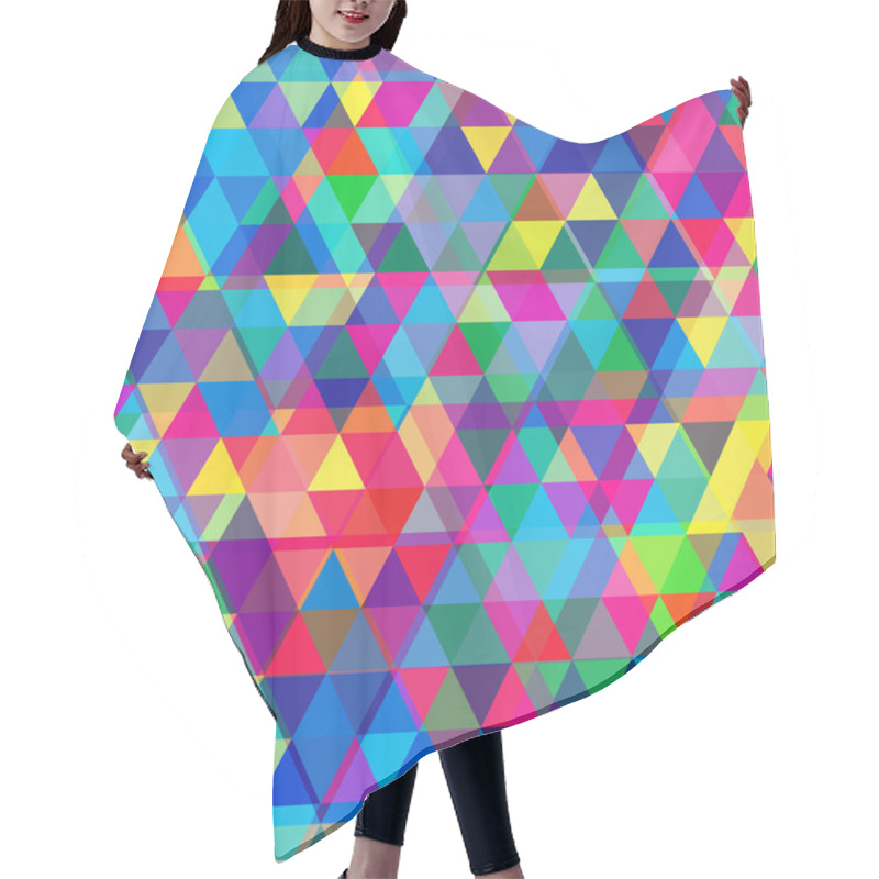 Personality  Abstract Background Made Of Triangles. Hair Cutting Cape