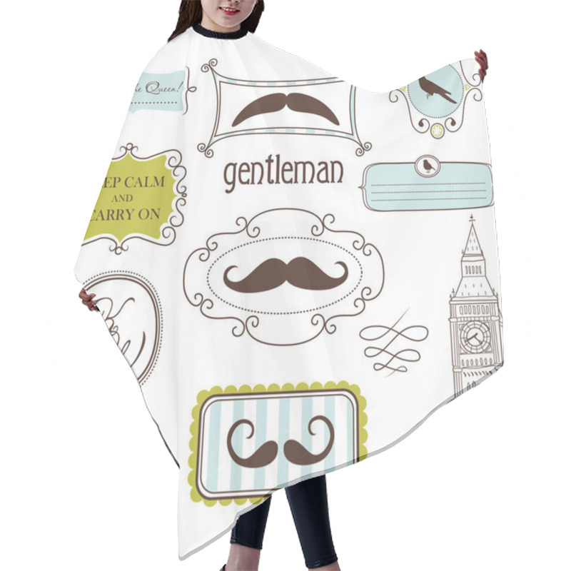 Personality  British Style Frames Hair Cutting Cape