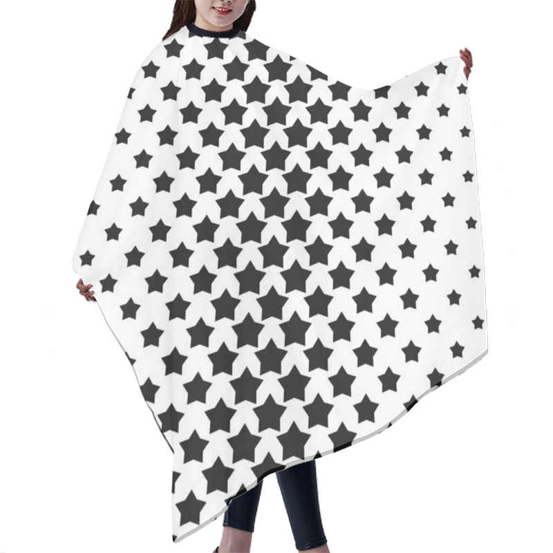 Personality  Black And White Star Pattern Background Hair Cutting Cape