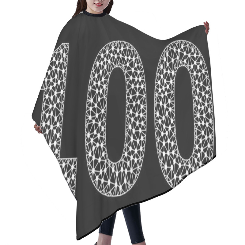 Personality  100 Text In Polygonal Mesh Style Hair Cutting Cape