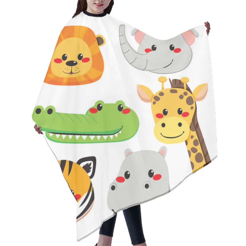 Personality  Cute Animal Faces Hair Cutting Cape