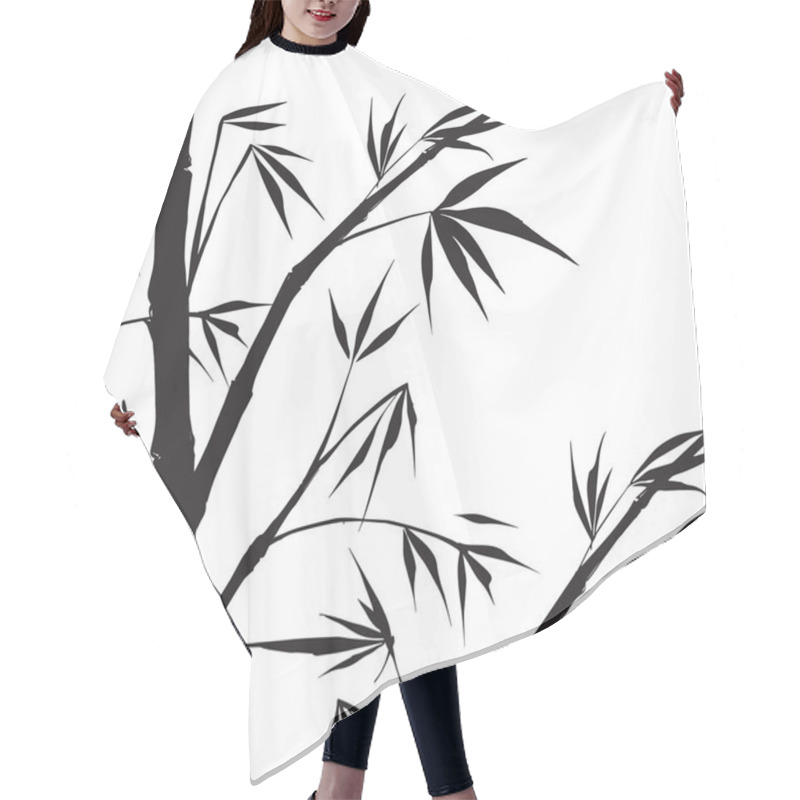 Personality  Bamboo Isolated Illustration. Hair Cutting Cape