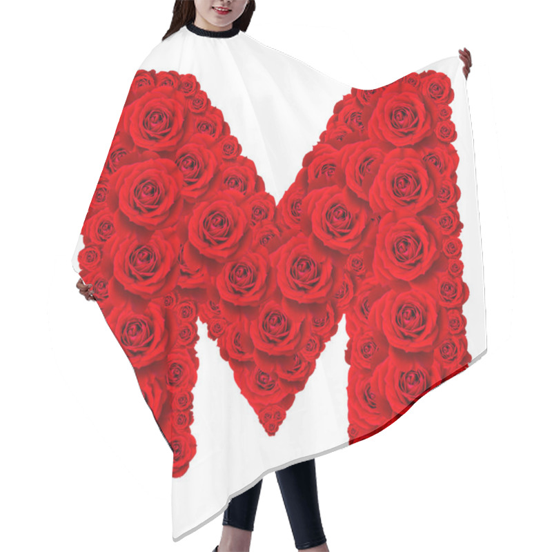 Personality  Rose Alphabet Set - Alphabet Capital Letter M Made From Red Rose Hair Cutting Cape