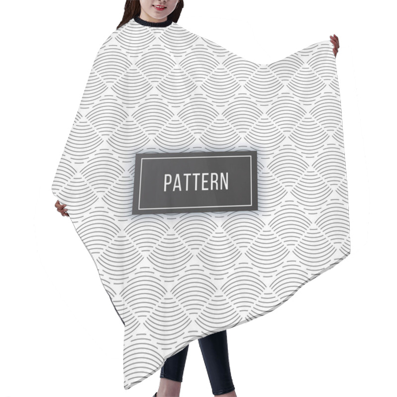 Personality  Abstract Liner Wave Lines Seamless Pattern Hair Cutting Cape