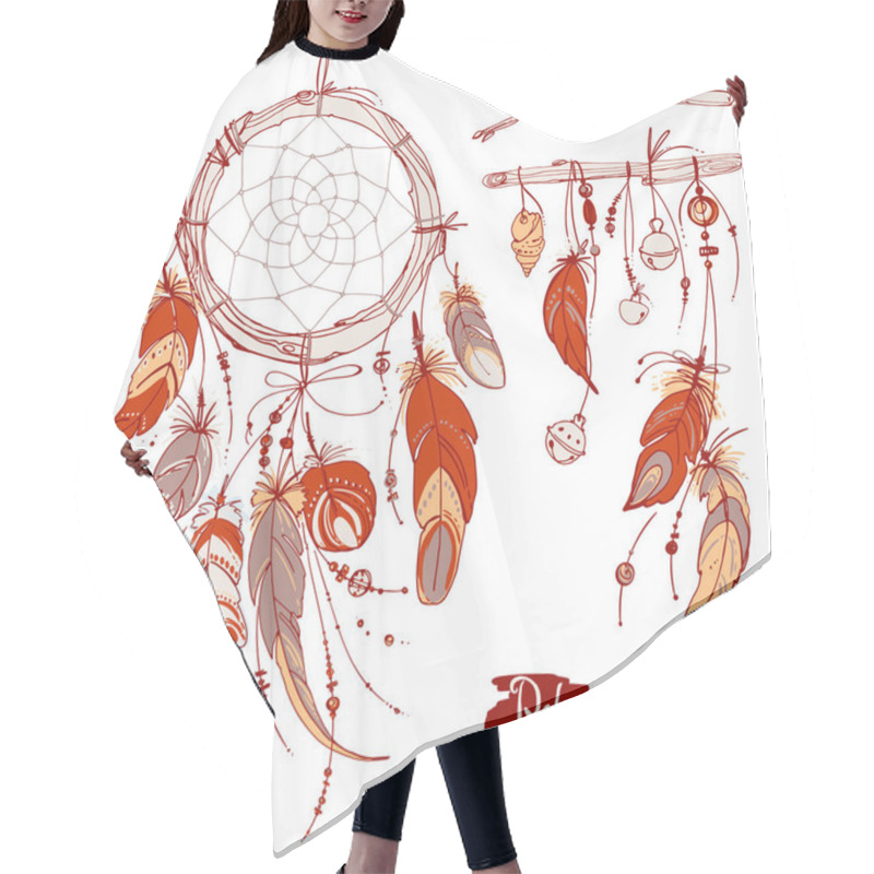 Personality  Hand-drawn Ethnic Dream Catcher Hair Cutting Cape