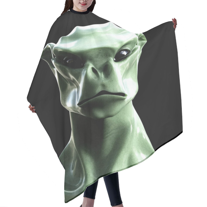 Personality  Digital 3D Illustration Of A Creepy Creature Hair Cutting Cape