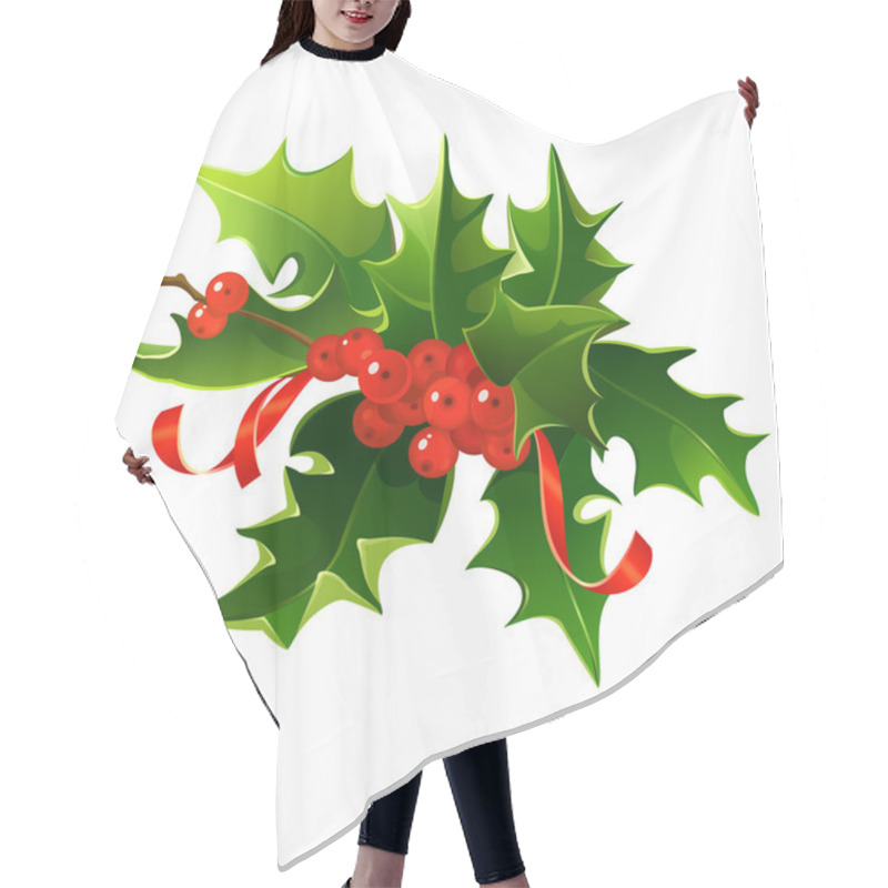 Personality  Holly Berries Hair Cutting Cape