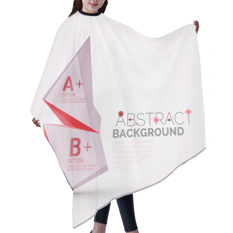 Personality  Geometric Shapes With Sample Text. Abstract Template Hair Cutting Cape