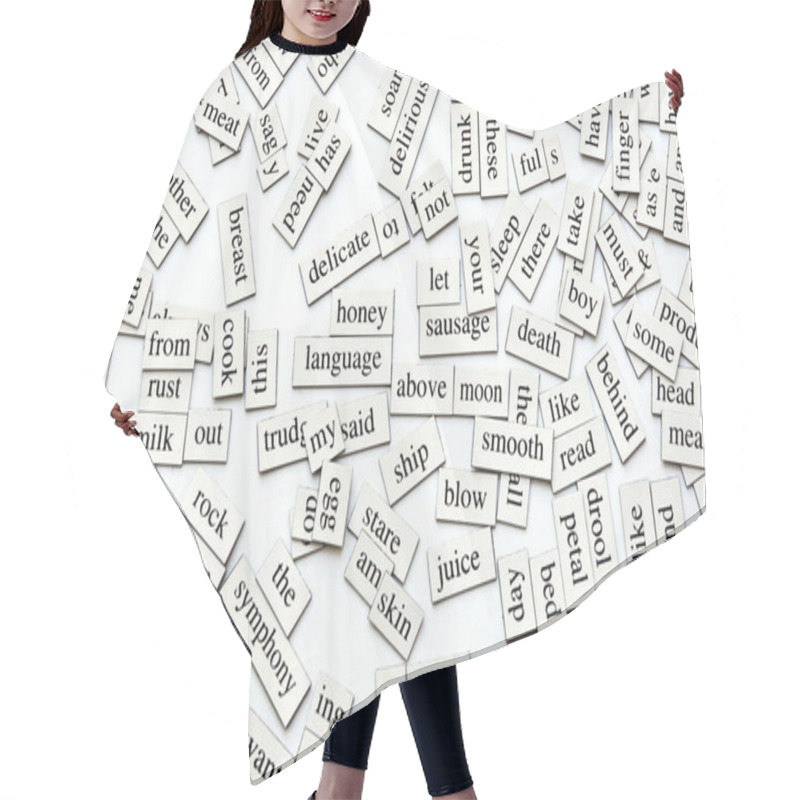 Personality  Assorted Magnetic Words Hair Cutting Cape