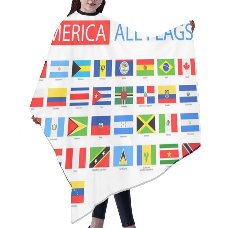 Personality  Flags Of America - Full Vector Collection. Hair Cutting Cape