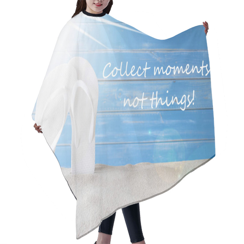 Personality  Sunny Summer Background, Quote Collect Moments Not Things Hair Cutting Cape