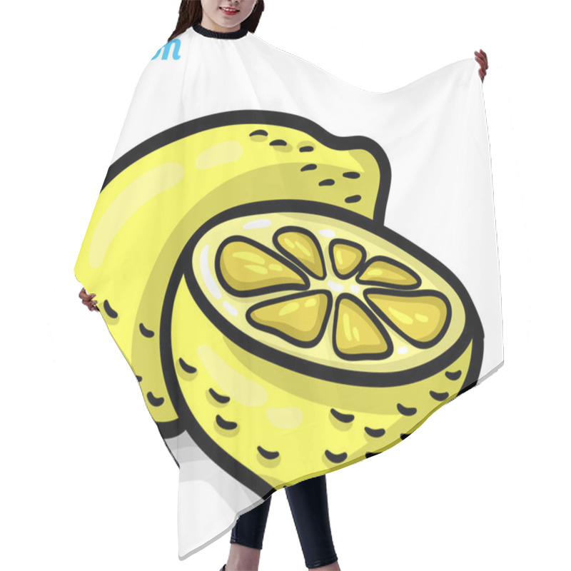 Personality  Lemon, Fresh Fruits. Hair Cutting Cape