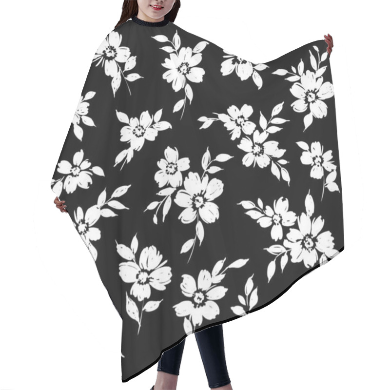 Personality  Abstract And Impressive Cute Flower Material, Hair Cutting Cape